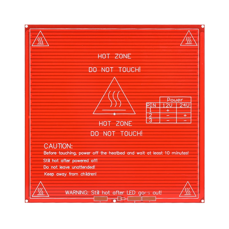جديد RepRap 3D طابعة PCB Heatbed MK2B ساخنة السرير مع الصمام و المقاوم والكابلات الساخن لوحة مندل MK2A MK1