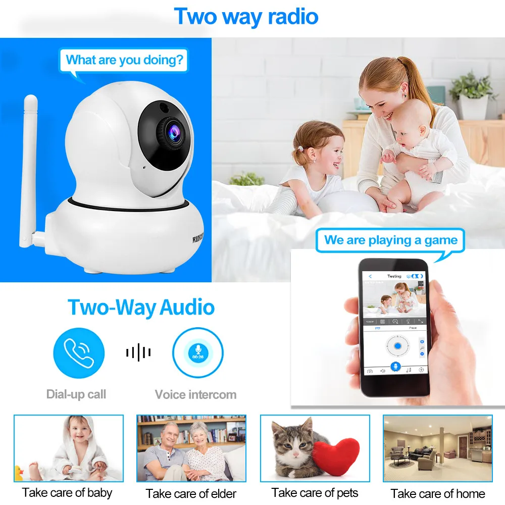  Wanscam 1080P Macchina Fotografica del IP di WIFI Wireless Video Campanello di Rete CCTV di Sorvegl