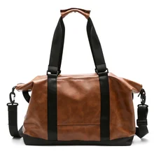 New Trendy Women Men Waterproof Travel Bags Large Capacity Handbag Leather Fitness Totes Crossbody Shoulder Weekend Duffle D904