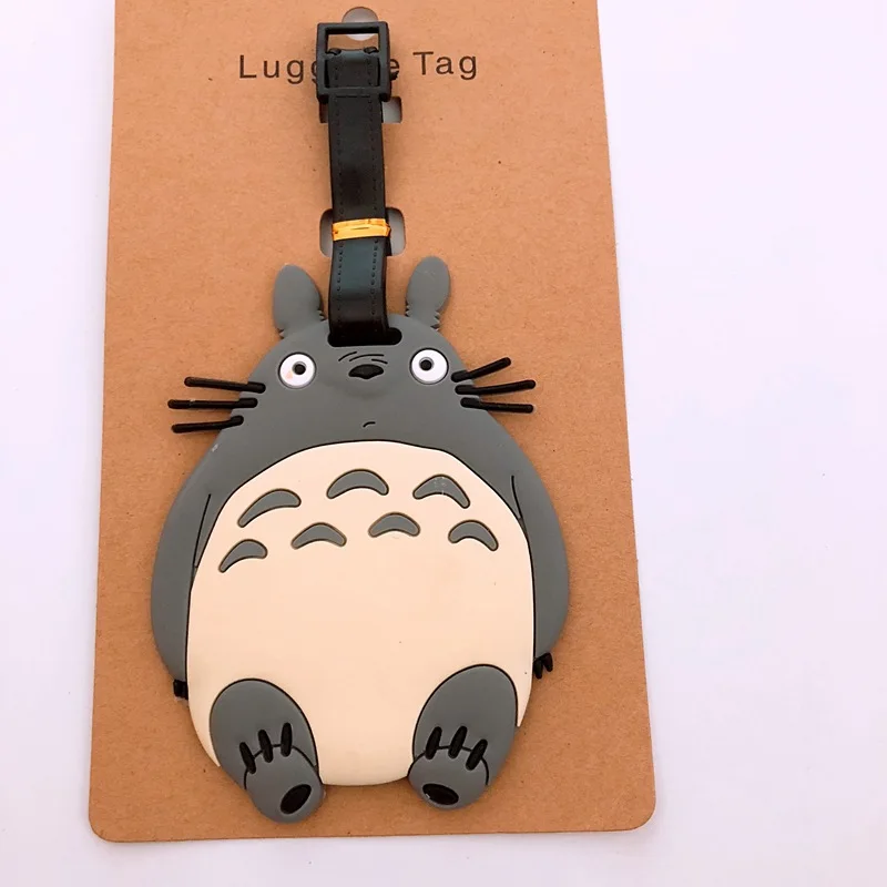 Anime Spirited Away Leather Luggage Tag Travel ID Label For Baggage Suitcase