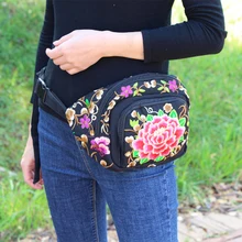 Модные богемные вышитые поясные сумки для покупок! Горячая Цветочная вышитая Дамская поясная сумка универсальная холщовая поясная сумка в английском стиле