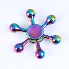 Цветной шестиконечный Спиннер из цинкового сплава, ручной Спиннер для пальцев, Спиннер для снятия СДВГ аутизма, игрушки для снятия стресса