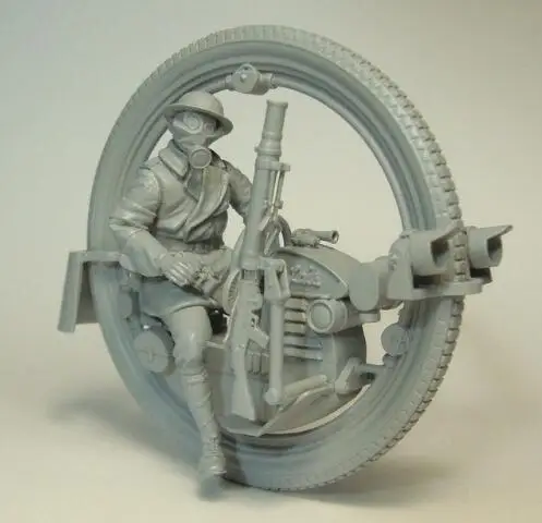 

1/35 Scale Unpainted Resin Figure soldier and Moto GK figure