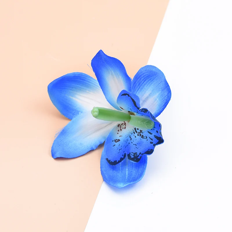 blue 3 шт. шелковые виды Орхидея, искусственные цветы для украшения дома, искусственные растения для скрапбукинга, декоративные цветы, венки - Цвет: blue