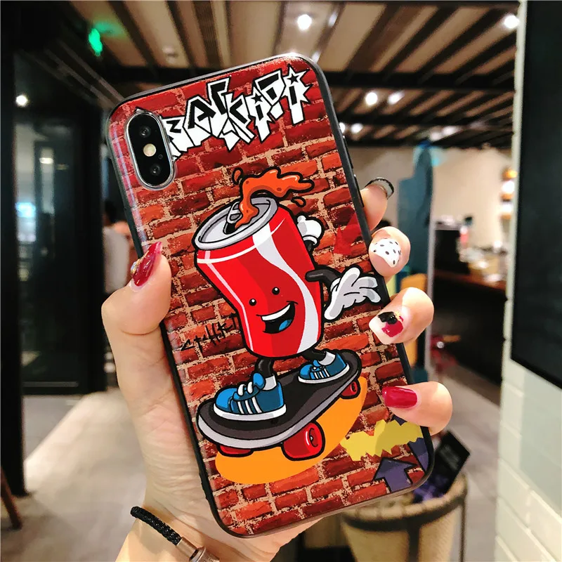 Embossment Soft TPU Back Cover Case For iPhone 8 plus (5)