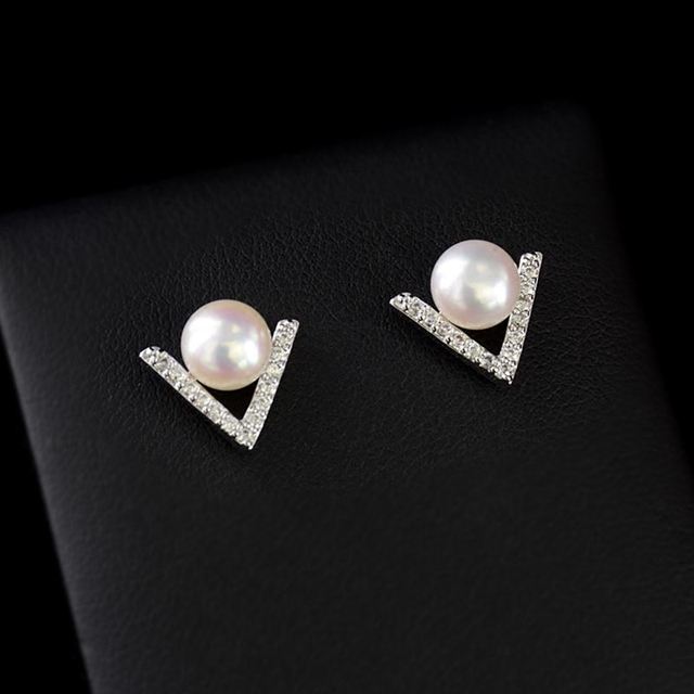 Style Simulated Pearl Earrings For Women Personality Geometric Female Elegant Earring Jewelry Valentine's Day Girl Gift