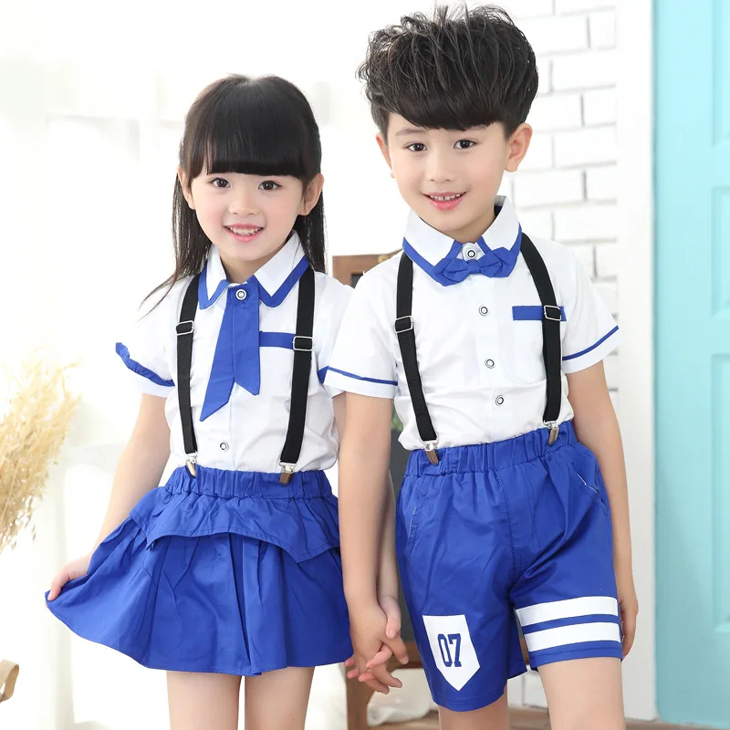 Baby Girl Boys School Uniforms Summer Kids Clothes Set 2018 Short