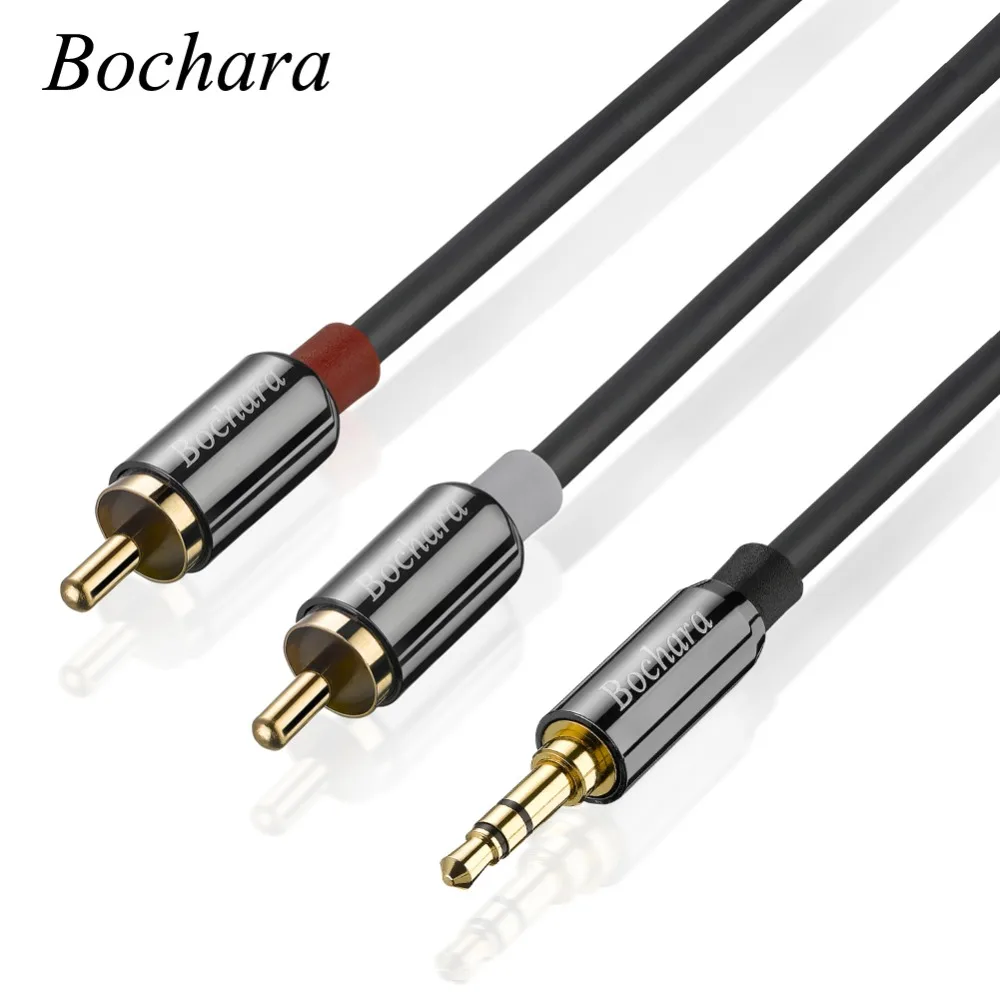 Bochara 3.5mm Stereo Jack Male to 2RCA Male Audio Cable Foil+Braided Shielded For Speakers Amplifier 1.8m 3m 5m 10m 15m 20m Bochara 3.5mm Stereo Jack Male to 2RCA Male Audio Cable Foil+Braided Shielded For Speakers Amplifier 1.8m 3m 5m 10m 15m 20m