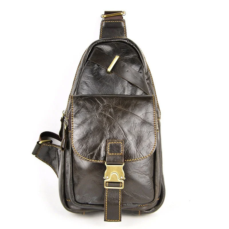 

Steelsir 2017 New Arrival Vintage Casual PU Leather Cowhide Men Chest Single Shoulder Pack Casual Mobile Phone Messenger HandBag