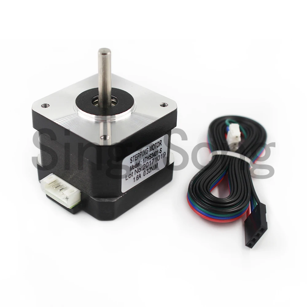 5 шт./лот Nema17 stpper мотор 17HS3401S 4 свинцовый Nema 17HS3401 шаговый 42 Мотор 42bygh 1.3A Для CNC лазера