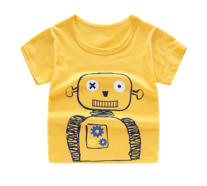 Summer Kids Boys T Shirt Crown Print Short Sleeve Baby Girls T-shirts Cotton Children T-shirt O-neck Tee Top Boy Clothes DX-BS10 children's t shirt sizes by age	