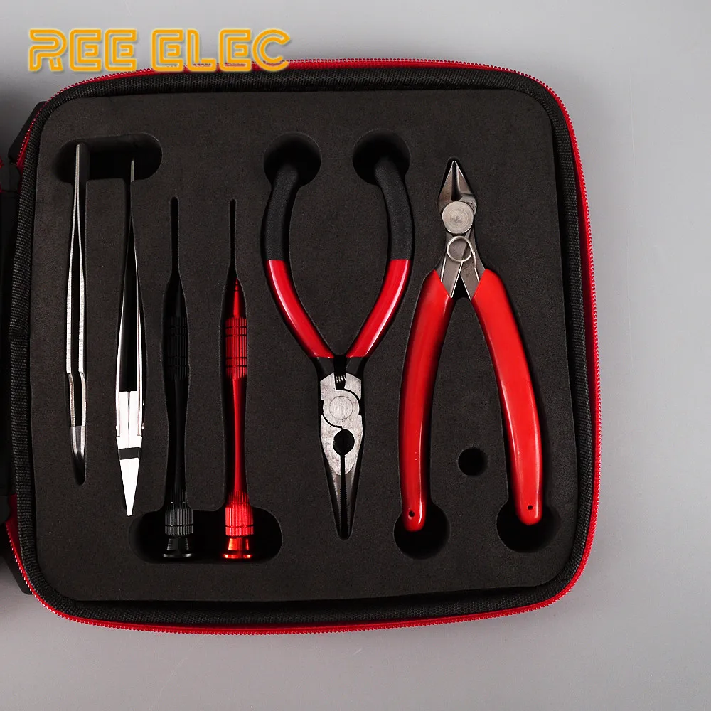 Electronic Cigarette Accessories Kit For RDA RTA Atomizer Ceramic Tweezers Coil Jig Plier Screw Heating Wire Resistance Tester Electronic Cigarette Accessories Kit For RDA RTA Atomizer Ceramic Tweezers Coil Jig Plier Screw Heating Wire Resistance Tester