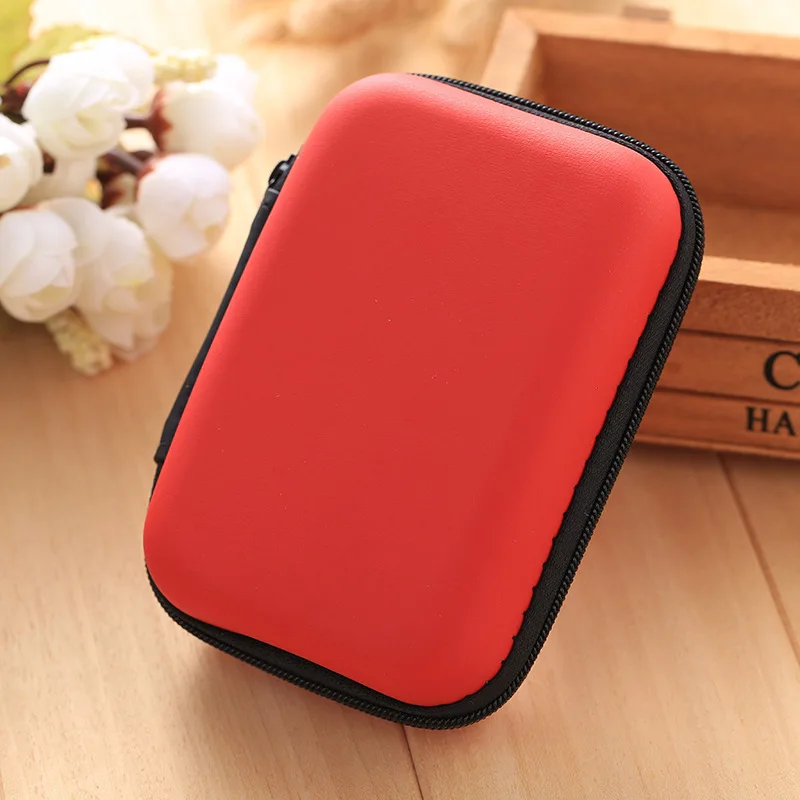 1 шт., прочный контейнер для зарядного устройства, портативный держатель для наушников, сумка для хранения, походный гаджет для путешествий, утолщенный кабель, коробка для хранения наушников, чехол - Цвет: Red Storage Bag