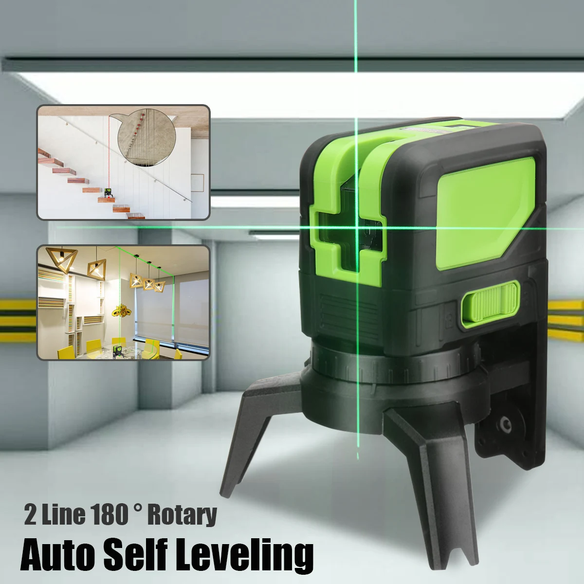 

Mini 360 rotation 2 Lines Laser Level Auto Self Leveling Vertical and Green Beam Cross Lights Level Meter Tools