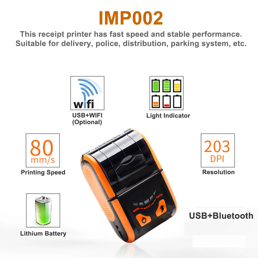 IssyzonePOS IPM002 Bluetooth термопринтер 58 мм поддержка PDF веб-Тайский арабский принт wifi принтер для Android IOS