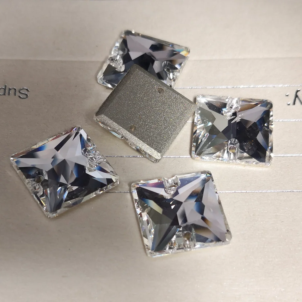 

101 Crystal 3240 Square 12mm 14mm 16mm 22mm Flat Back Sew On Rhinestones Sewing Crystals Stones for Clothes Crafts Arts