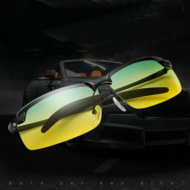 Top Quality Day Time and Night Driving Glasses Yellow and Green Lenses