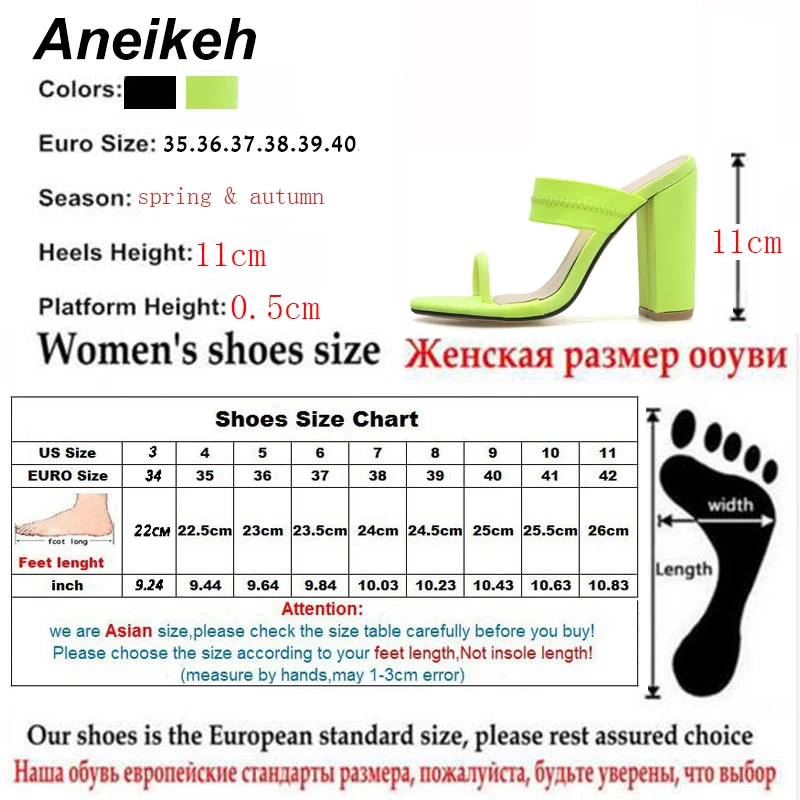 Aneikeh/большой размер 41; летние флуоресцентные шлёпанцы; босоножки на высоком каблуке; Вьетнамки с пряжкой; женская обувь на полой подошве; пикантные шлепанцы без задника