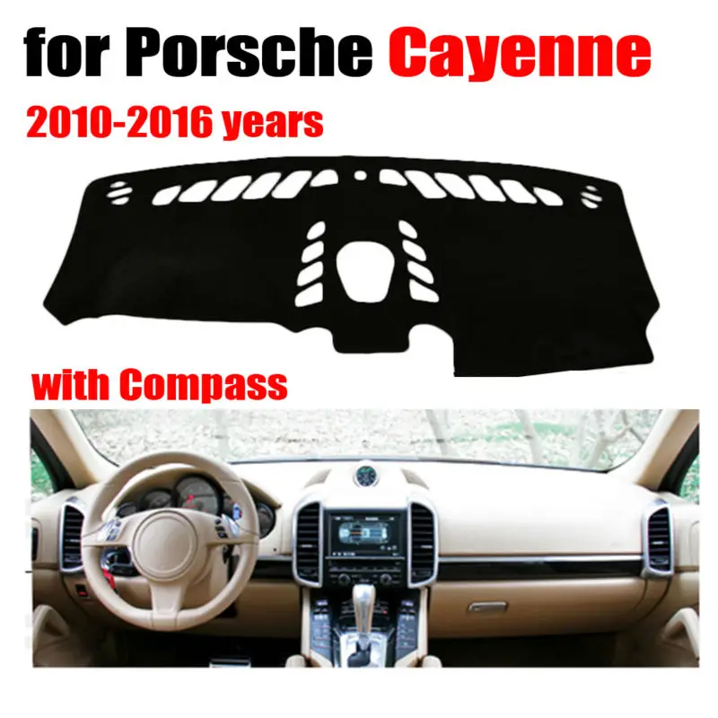 RKAC крышка приборной панели автомобиля коврик для Porsche Cayenne с компасом 2010-2016 левого