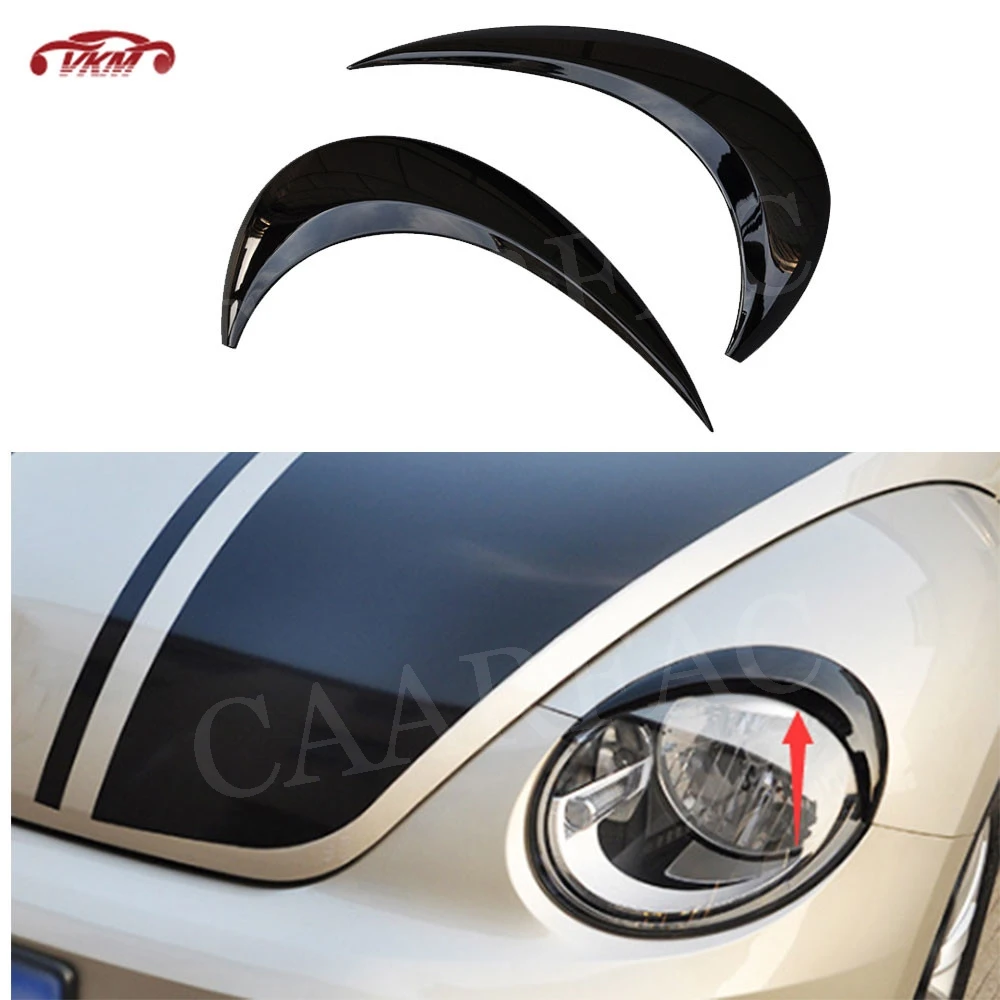 Накладки на передние фары для Volkswagen VW Beetle A5 2012 2018 ABS Накладные лампы бровей и век