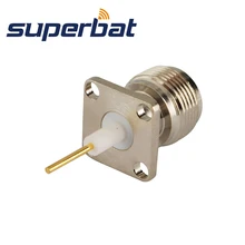 Superbat 10 шт. РФ разъем N 4 отверстия панель крепление Джек женский с припоя пост с 8 мм Расширенный