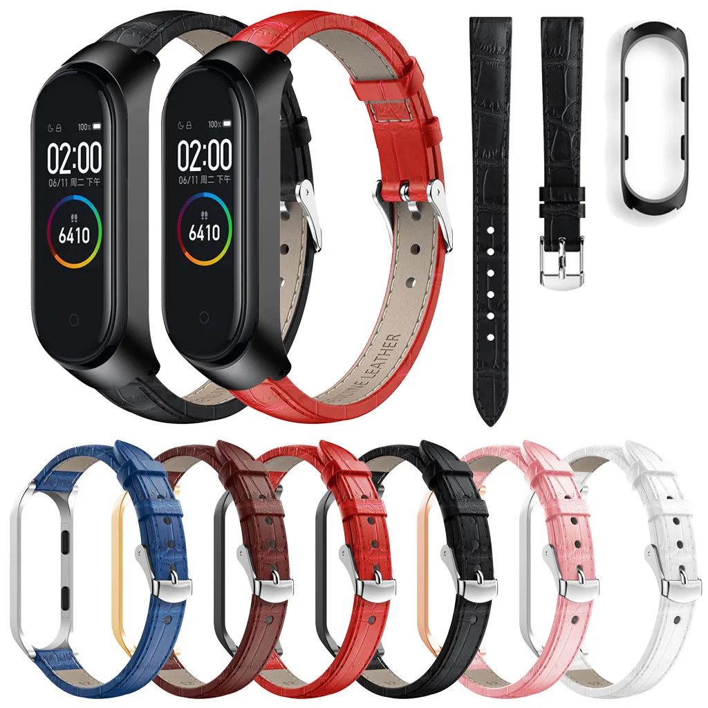 

Sport Mi Band 4 Strap wrist strap for Xiaomi mi band 4 sport Leather Bracelet for xiaomi Mi band 4 band4 smart watch#P30
