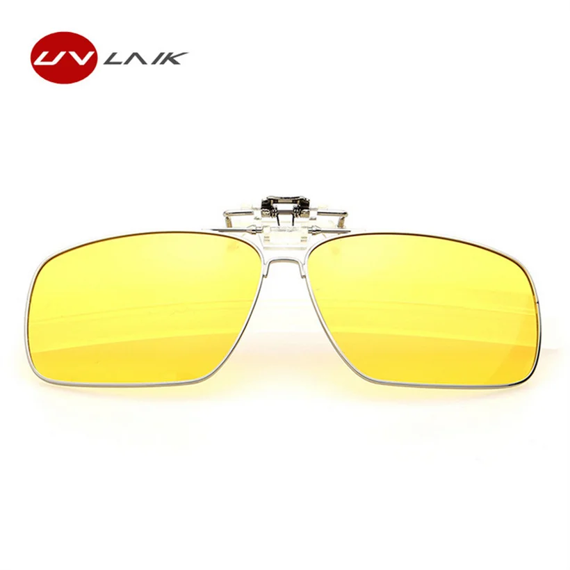 Uvlaik мужчин полный кадр поляризованный клип на солнцезащитные очки мужские женские UV400 близорукость Filp на очки солнцезащитные очки Вождение ночного видения объектив