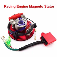 MYMotor Racing МАГНЕТО СТАТОР красный ротор Зажигание CDI Коробка комплект для 110cc 125cc 140cc двигателя китайский Lifan YX Pit Dirt Bike Motorcy