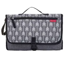 Lekebaby портативная Узорчатая пеленка встроенный подголовник Водонепроницаемая детская станция для путешествий