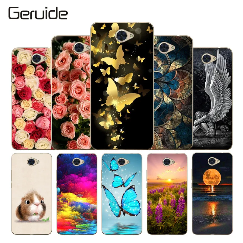 

Geruide Huawei Y7 case funda Huawei Y7 cover silicon cool desigh cartoon painted soft tpu case for Huawei Y7 5.5" back cover