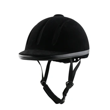 

European style equestrian helmet flock horse riding head guard schooling helmet with ABS EPS CE test