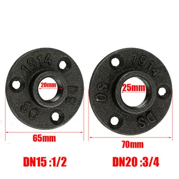 

12 pcs cast iron pipe flange DN15 /DN20 1/2 3/4 Iron Flange Seat Classic Casting Iron Flange