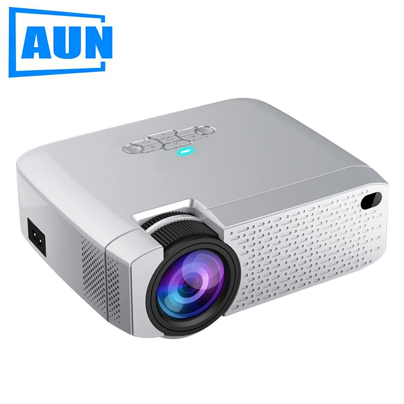 

AUN D40W MINI Projector, Support IOS/Android Phone Wireless Sync Display, LED Projector for 720P home cinema, 3D Beamer