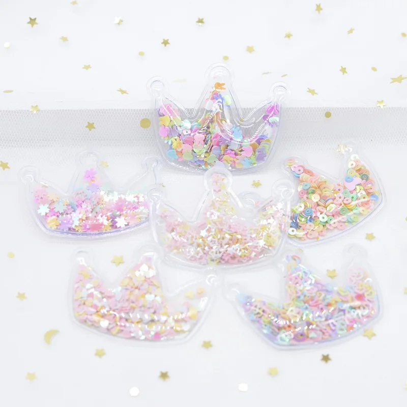 

12Pcs Filling Multiple Styles Sequin Applique Crown Patches for DIY Cake Topper Hat Clothes Headwear Hair Clips Accessories H07