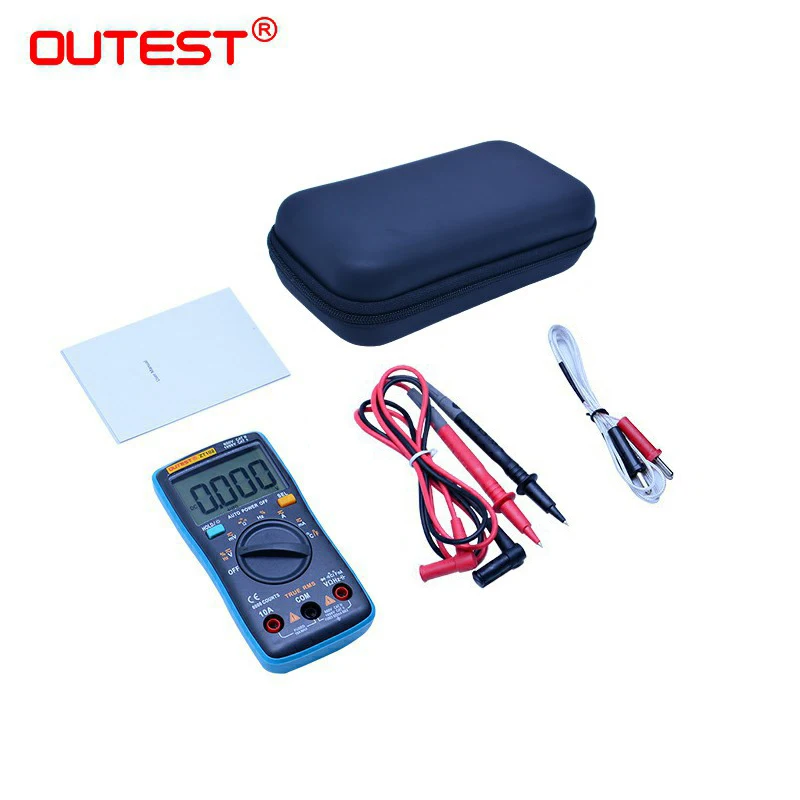 Kopen OUTEST Digitale Multimeter 6000 Telt Backlight AC DC Amperemeter Voltmeter Ohm Draagbare Tester Multimeter Pocket Voltage Meter