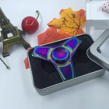 Лидер продаж! Спиннер металлический гироскоп ручной стресс Fidgat аутизм Fingertip игрушки с радужной расцветкой