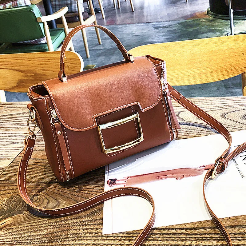 brown women bag Сумочка, сумки, дизайнерские сумки, сумка через плечо, сумки через плечо для женщин, сумка, сумки для женщин, сумка-мессенджер, с клапаном, одноцветная, мягкая, A10519/n - Цвет: brown women bag