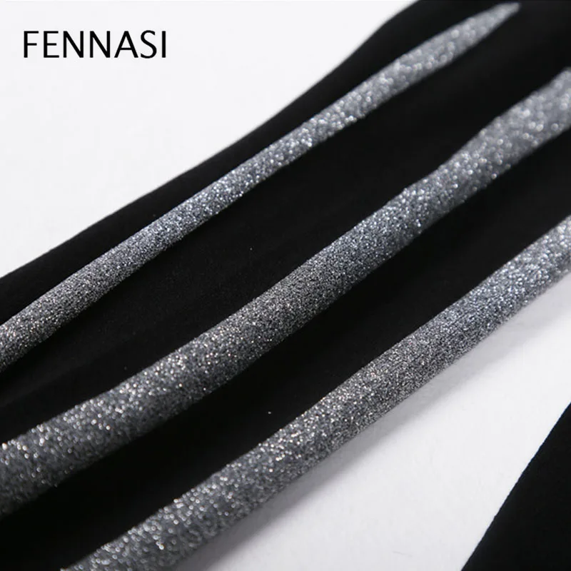 Женские компрессионные чулки FENNASI нейлоновые колготки в полоску и горошек с