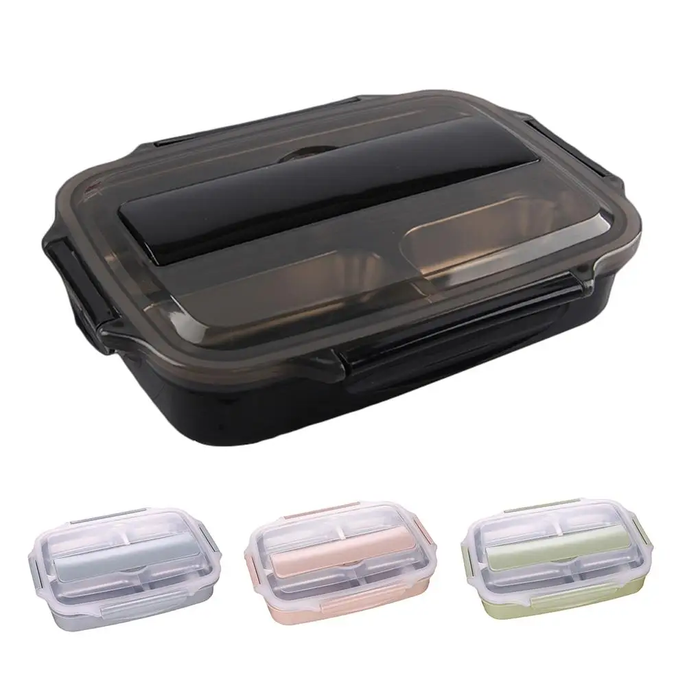 

Stainless Steel Thermal Microwave Student Bento Spoon Chopsticks Lunch Box Set