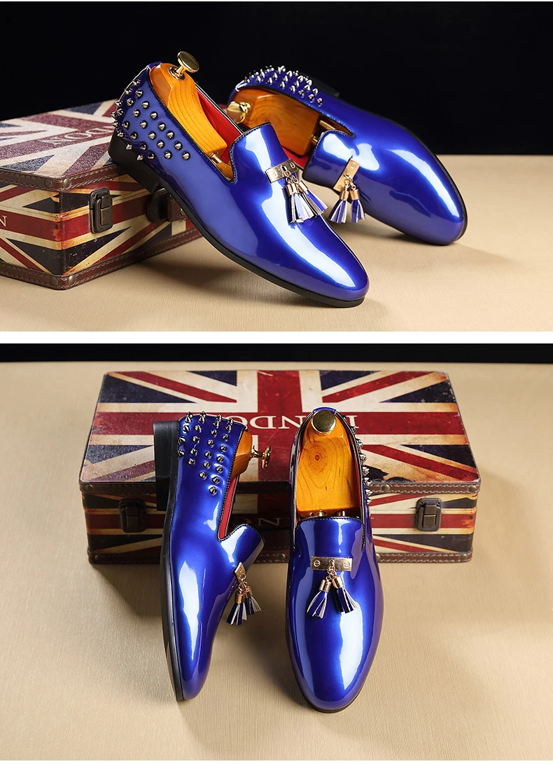 Mens Casual Shoe Wedding Mens Shoes Casual Slip On Red Waterproof Luxury Men Loafers Shoes Gold Fashion Party Shoe Men Plus Size (13)