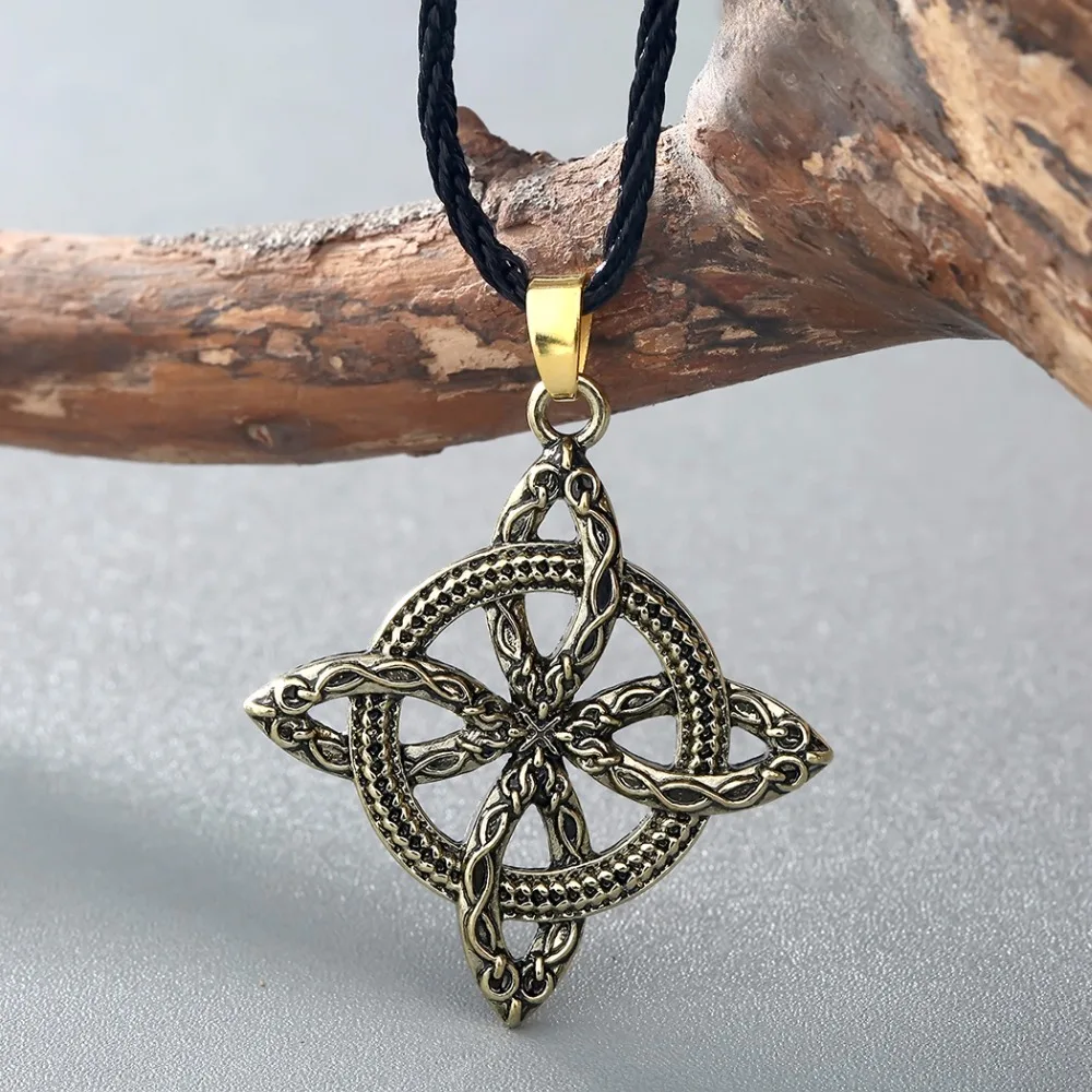 QIAMNI 10 шт. античный панк языческий амулет Valknut Викинги колесо славянский символ
