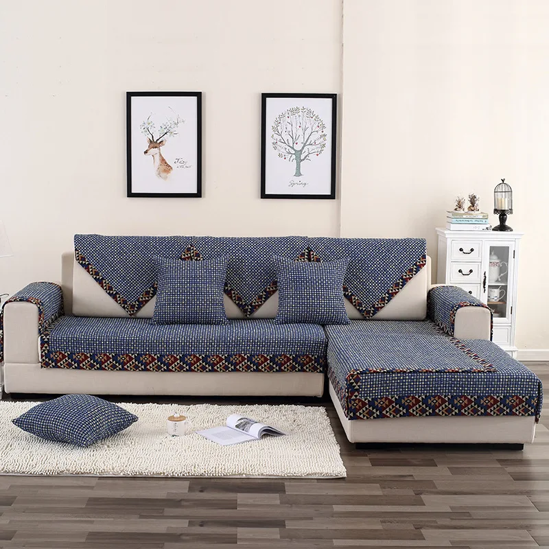 Современный угловой чехол для дивана для гостиной, чехлы для дивана, кровати, секционные Чехлы, клетчатые Чехлы для дивана, защитная подушка для сидения