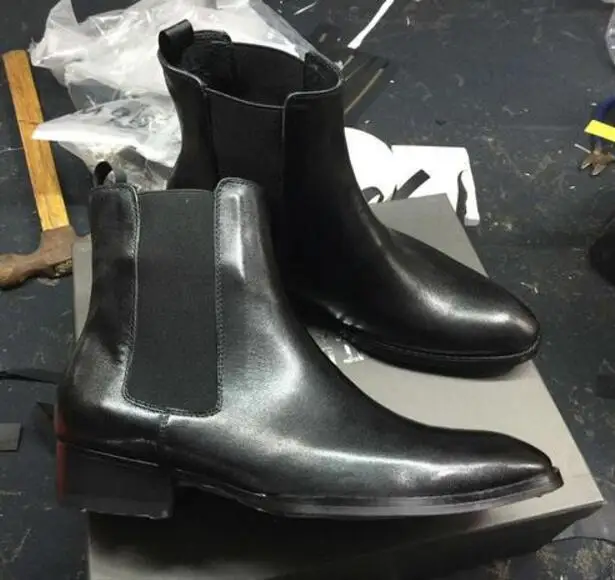 FR.LANCELOT Top Quality Autumn Winter Patchwork Ankle Boots Men Chelsea Boots Slip On Shoes Men s Plus Size 46