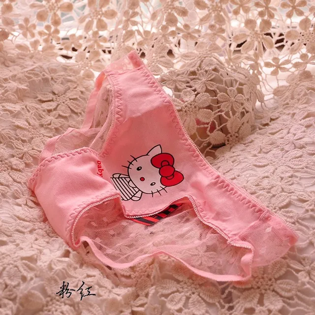 Hot sale high quality cute cotton HELLO KITTY women underwear free