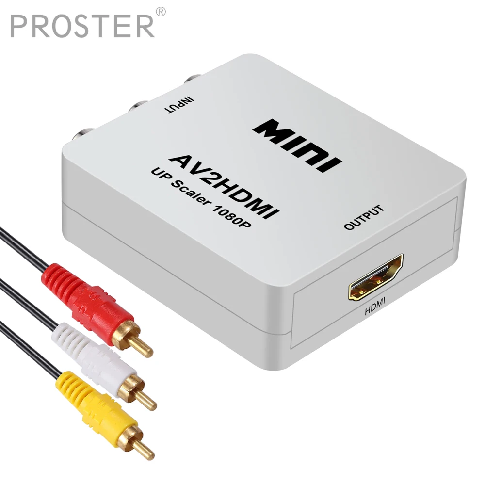 AV to HDMI Converter Box Composite AV CVBS 3 RCA to HDMI Video Audio Converter