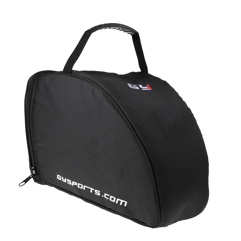 Ice Hockey Player Goalie Helmet Padded Bag Heavy Duty Zipper Carrier Equipment Storage Bag with Hand Strap Black