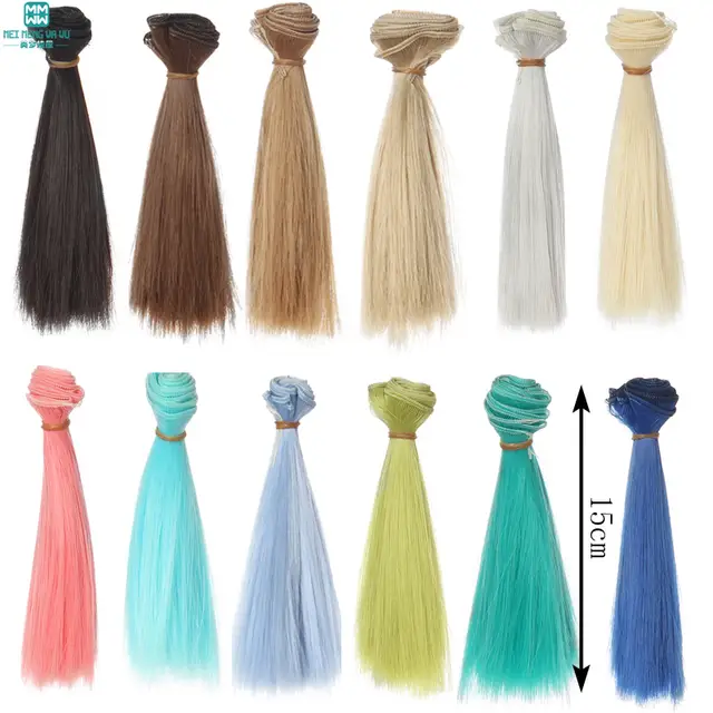 1pcs 15cm 100cm Naturally Straight Hair For Doll Bjd Sd Doll Diy