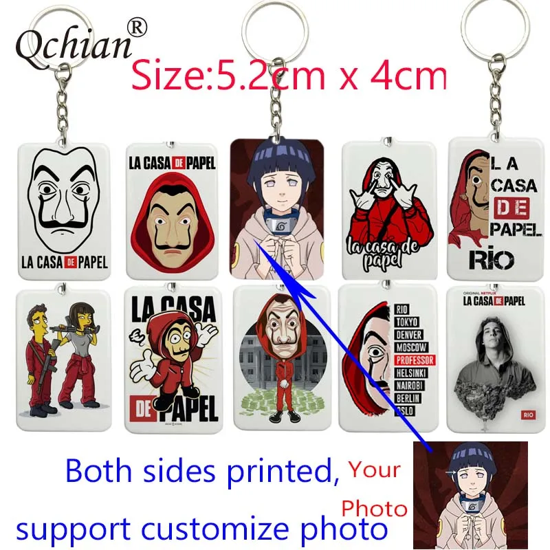

Custom Keychains Salvador Dali Paper house Baby Family Lovers Photo Text Keyrings Key Chain Rings Holder for Friends Great Gifts
