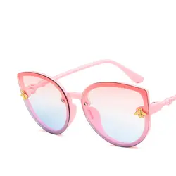 Бренд Дизайн пчела дети солнцезащитные очки мальчики девочки 2019 Винтаж детей солнцезащитные очки для женщин круглый защита от солнца очки