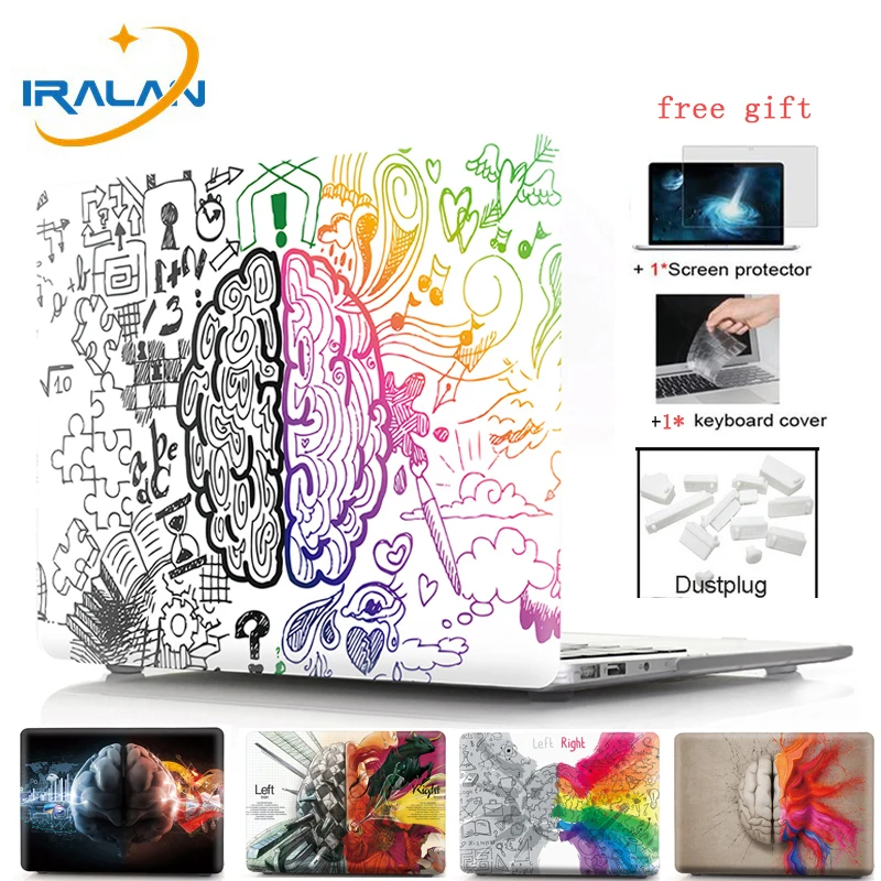 Мозговой блокнот с рисунком чехол для Macbook Air retina 11 12 13,3 15,4 для Pro 13 15 A1706 A1707 Сенсорная панель чехол для ноутбука